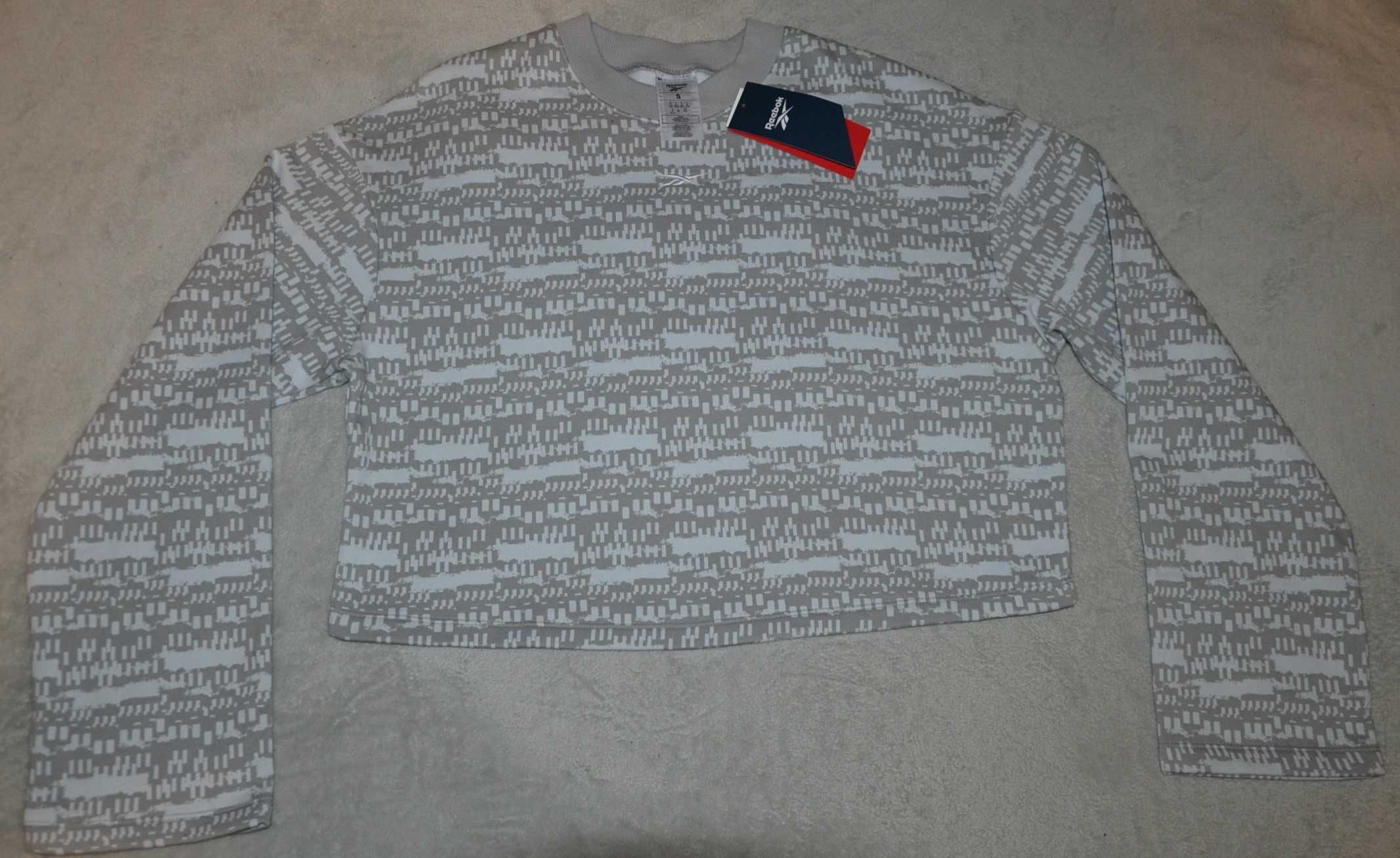 REEBOK Coverup Nowa Bluza Damska S Oversize Bawełna Oryginalna 100%