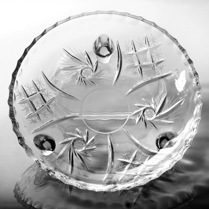 Nowy Talerz kryształowy 30 cm hand made