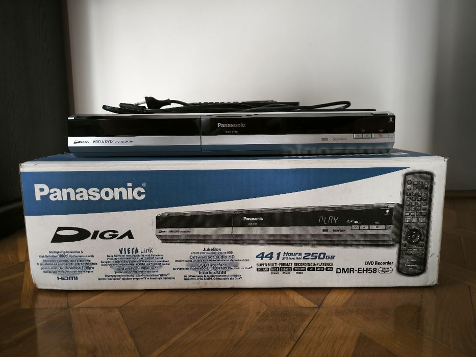 Nagrywarka DVD Panasonic DMR-EH58 250GB dysk