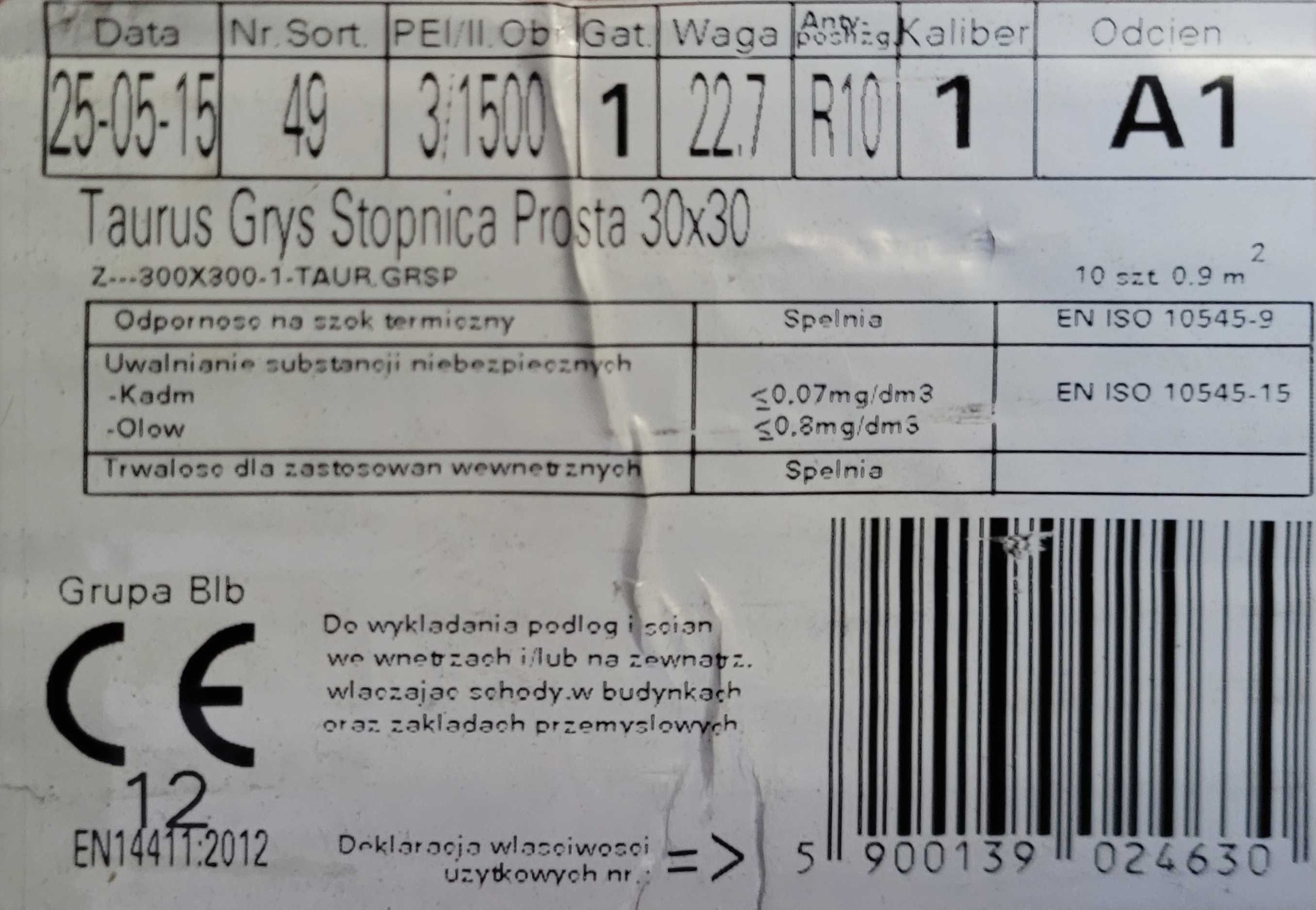 Płytki PARADYŻ Taurus Grys Klinkier 30x30x1,1 - kolor brązowy - 9.8 m2