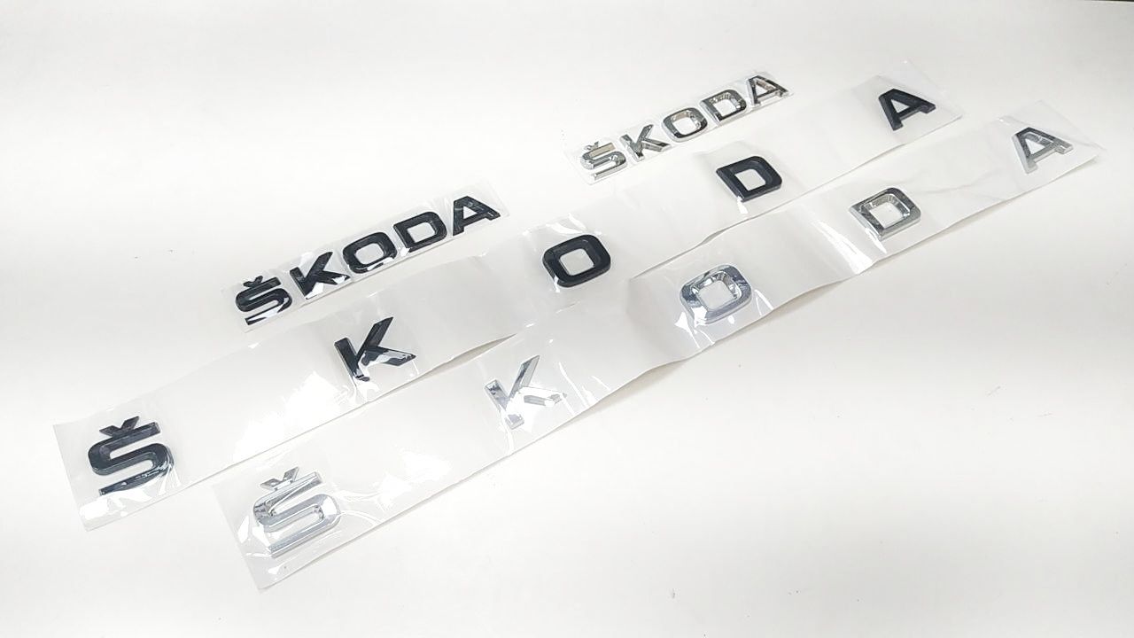 Надпись Skoda Эмблема на крышку багажника
