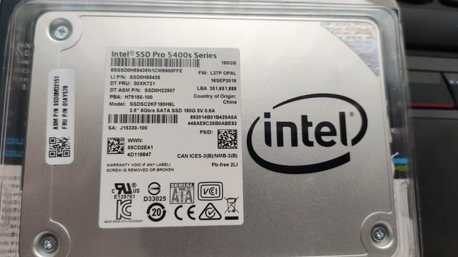 Dysk SSD Intel pro 5400s 180 GB