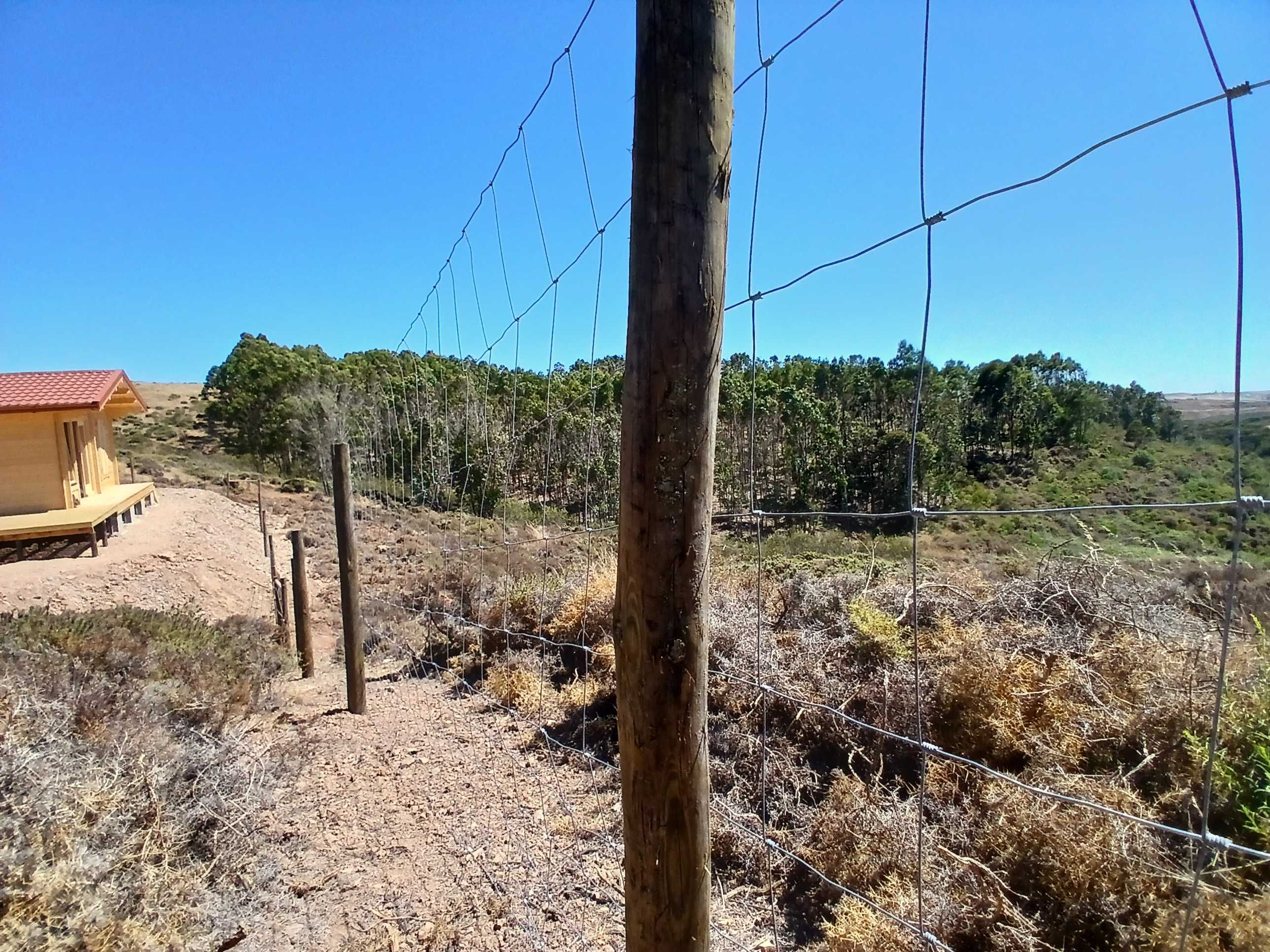 Terreno rustico paradisiaco com casa de madeira a estriar