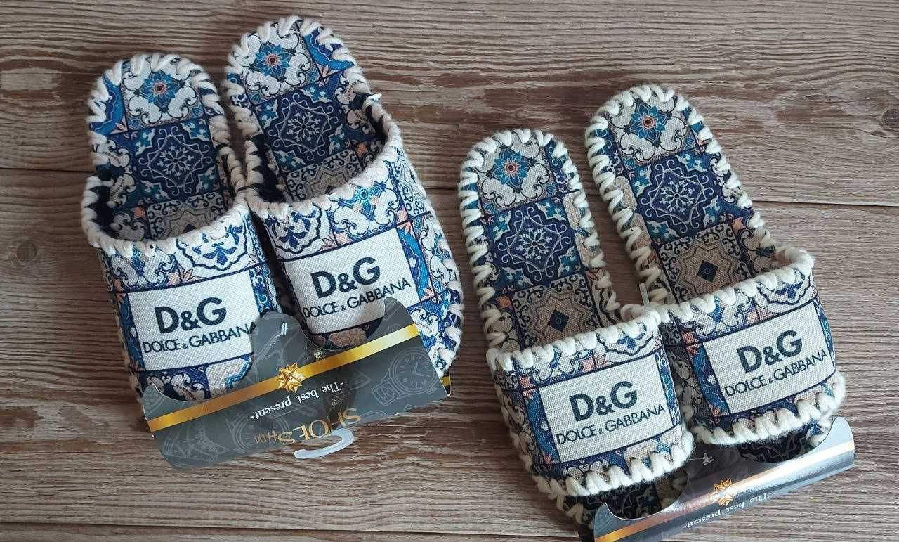 Тапочки з відкритим носком Dolce & Gabbana Знижки