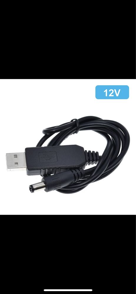 Кабель usb - dc для живлення Wi-Fi роутера від Павербанку 9v і 12 v