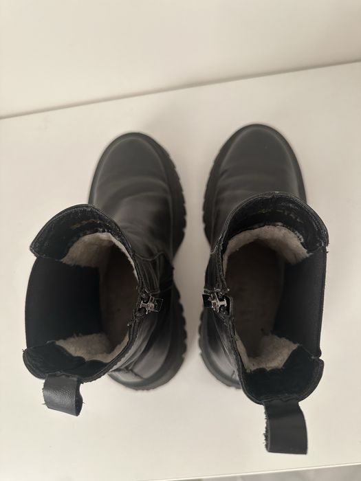 Жіночі черевики ботинки зимові на овчині хутрі