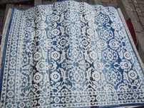 Dywan turecki Bodrum niebieski ok 150 x 220 cm styl orientalny