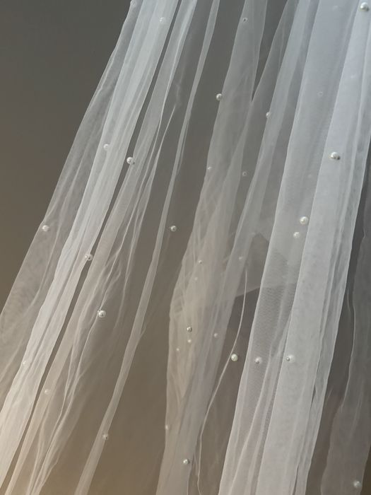 Весільний кейп в перлинки. Перли. Фата. Накидка