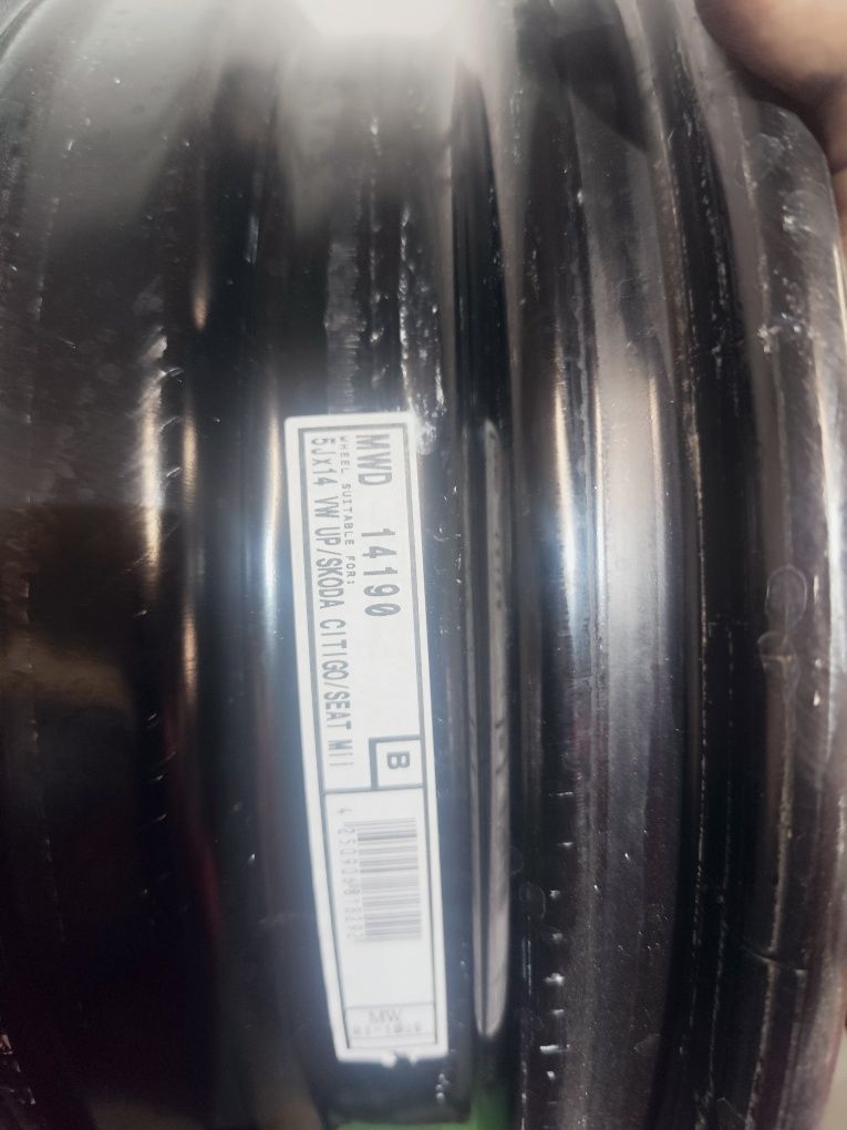 Felgi stalowe 14" 5J et 35 4x100 VW UP Skoda Citigo Seat Mii BDB stan