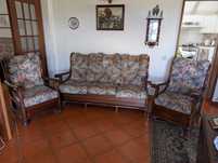 Conjunto sofá 3 lugares + 2 poltronas