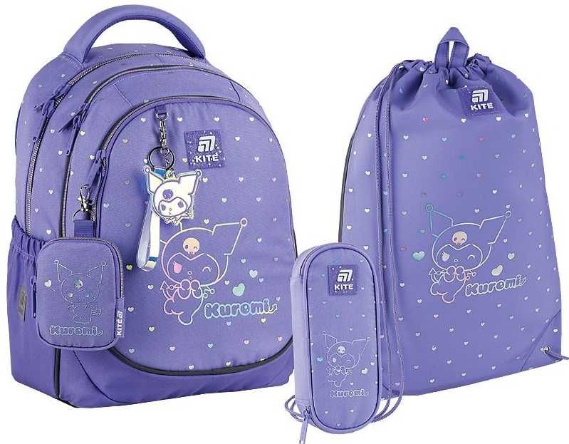 Набір Kite рюкзак пенал сумка для взуття SET K25-700M Kuromi