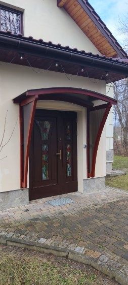 Zadaszenie nad drzwi, daszek
