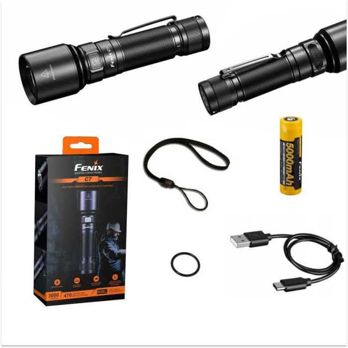 Fenix C7 Ліхтар Ручний (3000 Люмен 470 Метрів) ГАРАНТІЯ 5 РОКІВ!