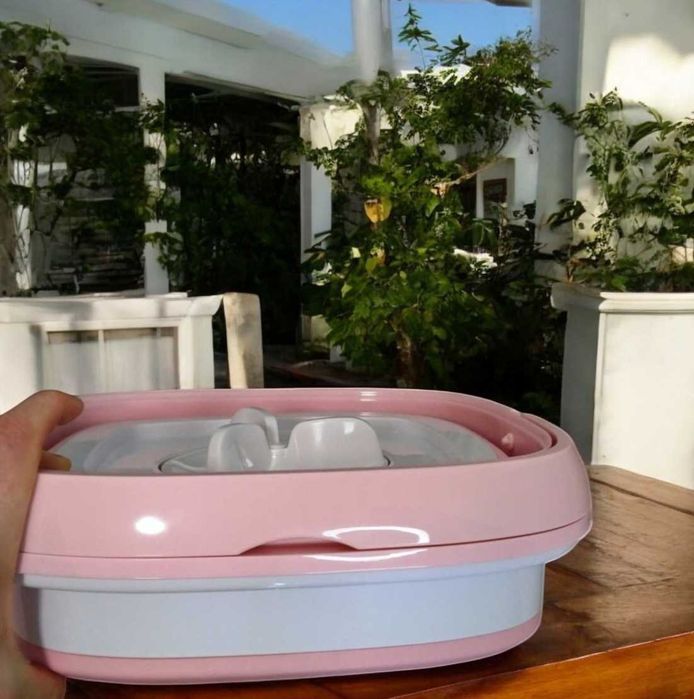 Пральна машинка стиралка складная для поездок розовая