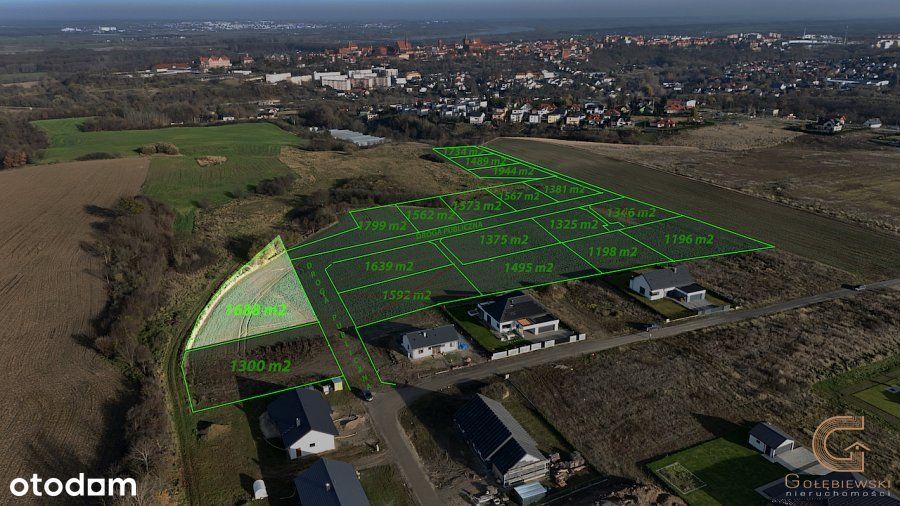 16 działek budowlanych w Chełmnie !