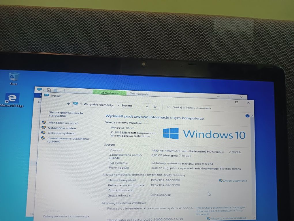 Laptop  Acer Packard bell