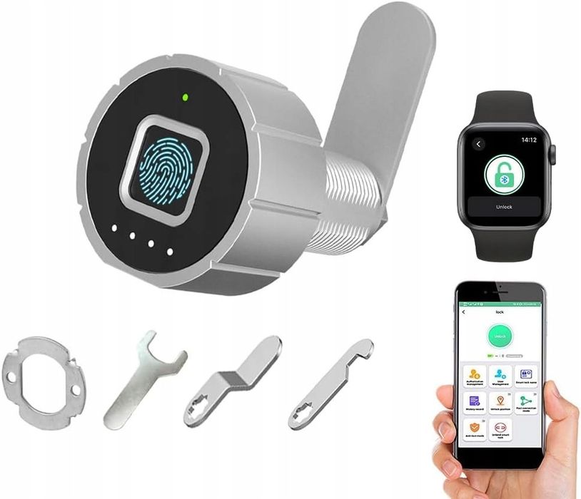 Zamek do szuflady z czytnikiem linii papilarnych do szafki 20 mm