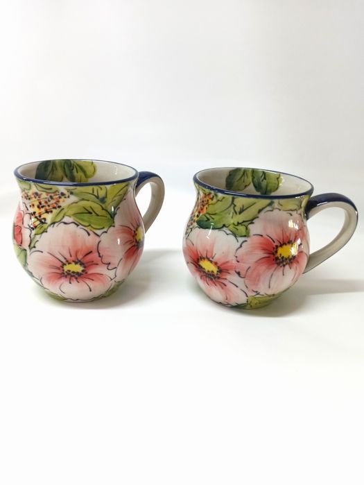 Zestaw dwóch kubków ceramicznych 250 ml Ceramika Bolesławiec