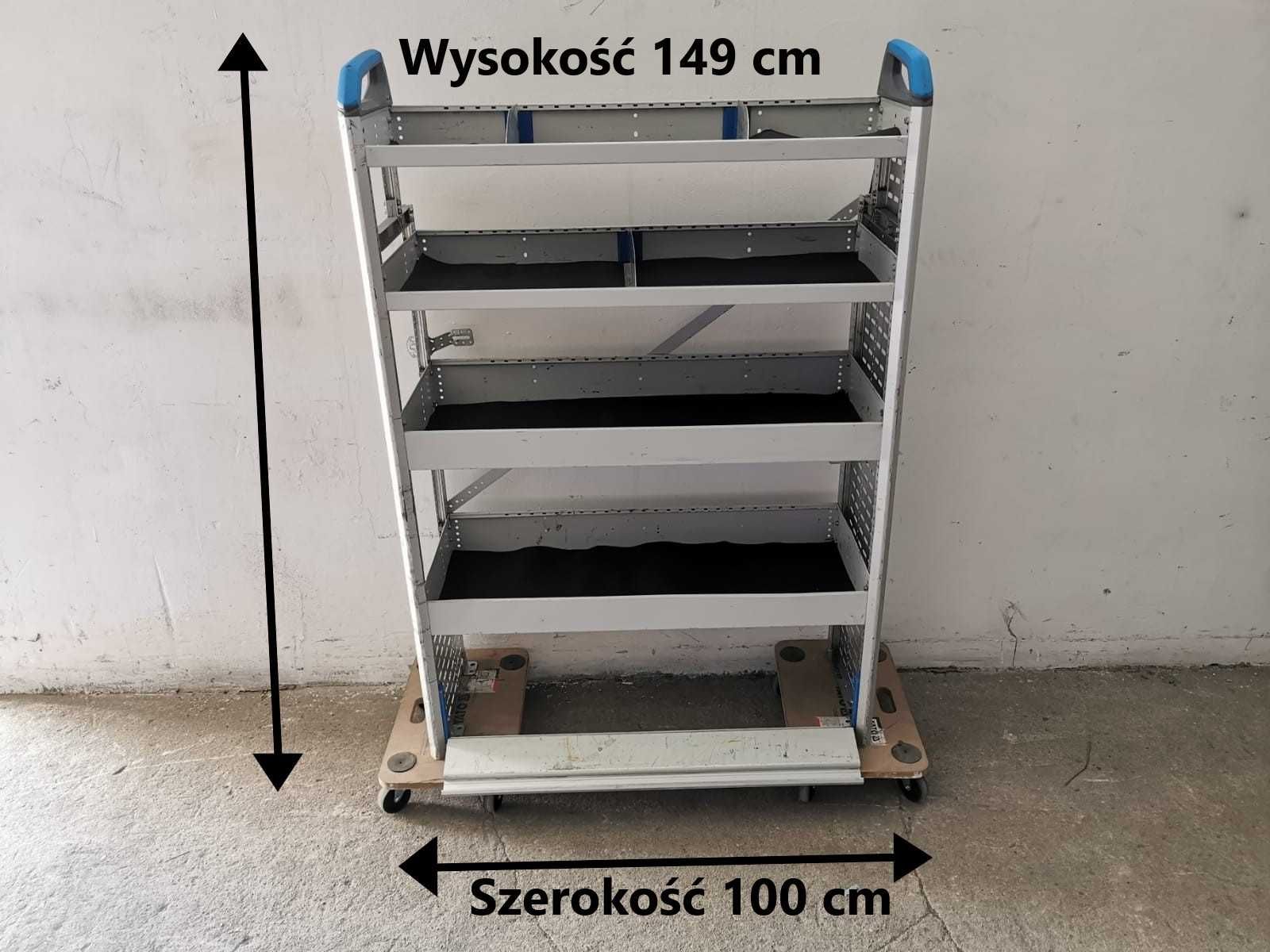 Regał samochodowy serwisowy zabudowa serwisowa warsztato PÓŁKI SORTIMO