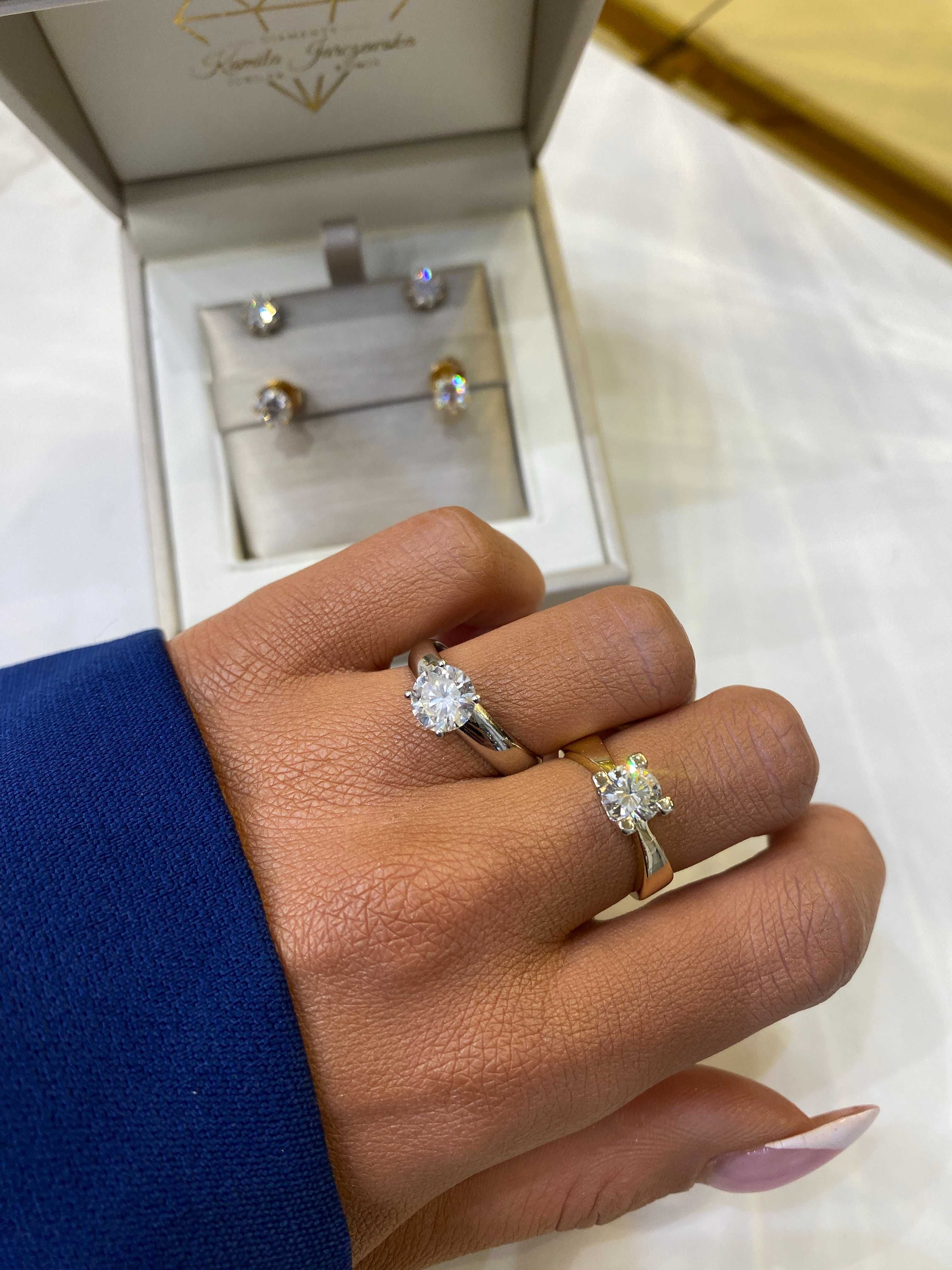 Pierścionek z diamentem naturalnym 1.03 ct