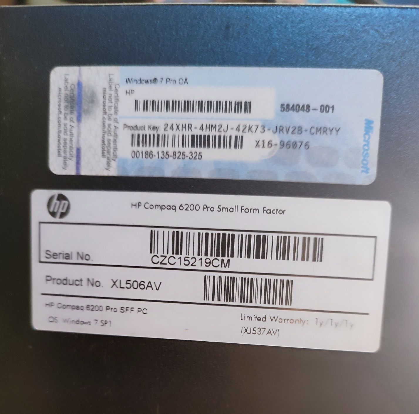 Computador monitor PC e teclado HP Compaq 6200 Pro Intel Pentium Win 7