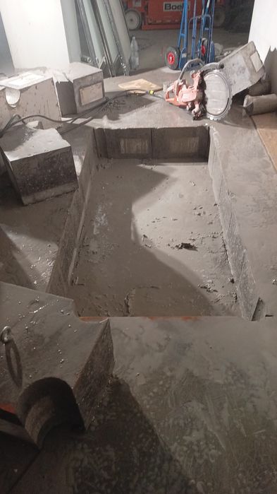 Wiercenie cięcie w betonie, żelbecie itp. Cięcie posadzek