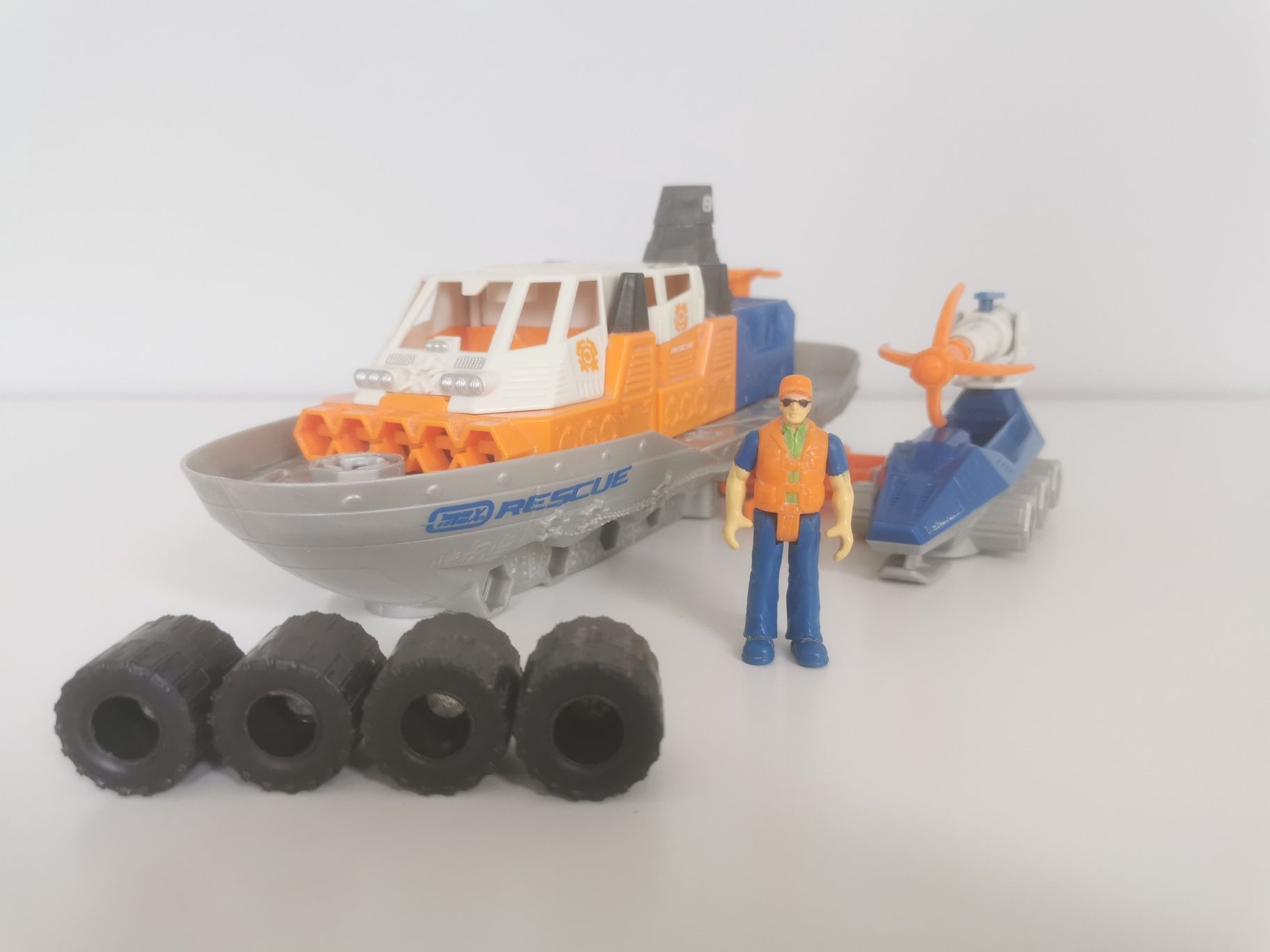 Matchbox Mega Rig Coastal Squad Łódź Ratunkowa Zestaw Unikat R4347
