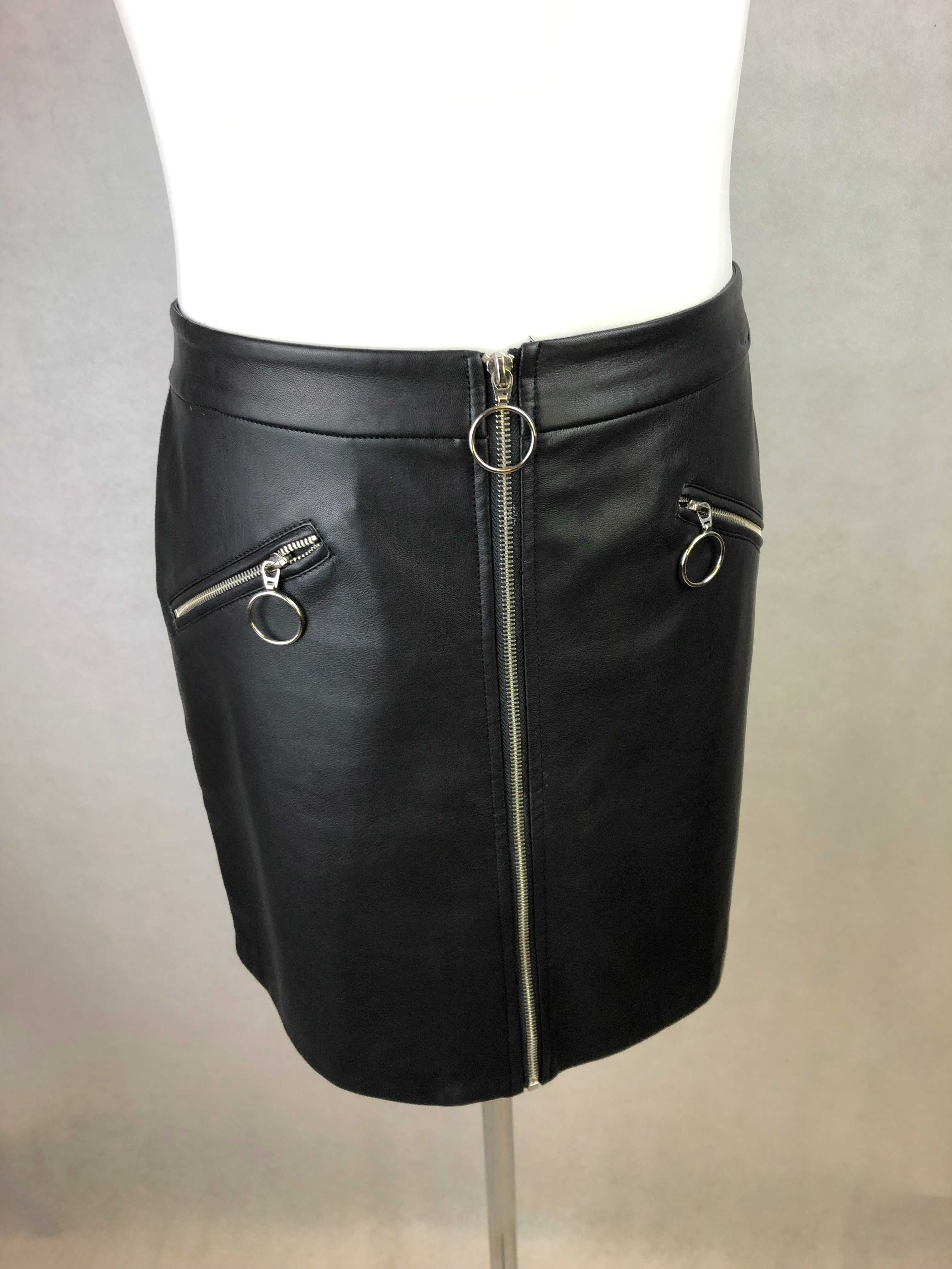 NOWA spódnica mini skóra ekologiczna MANGO L 40 / 42