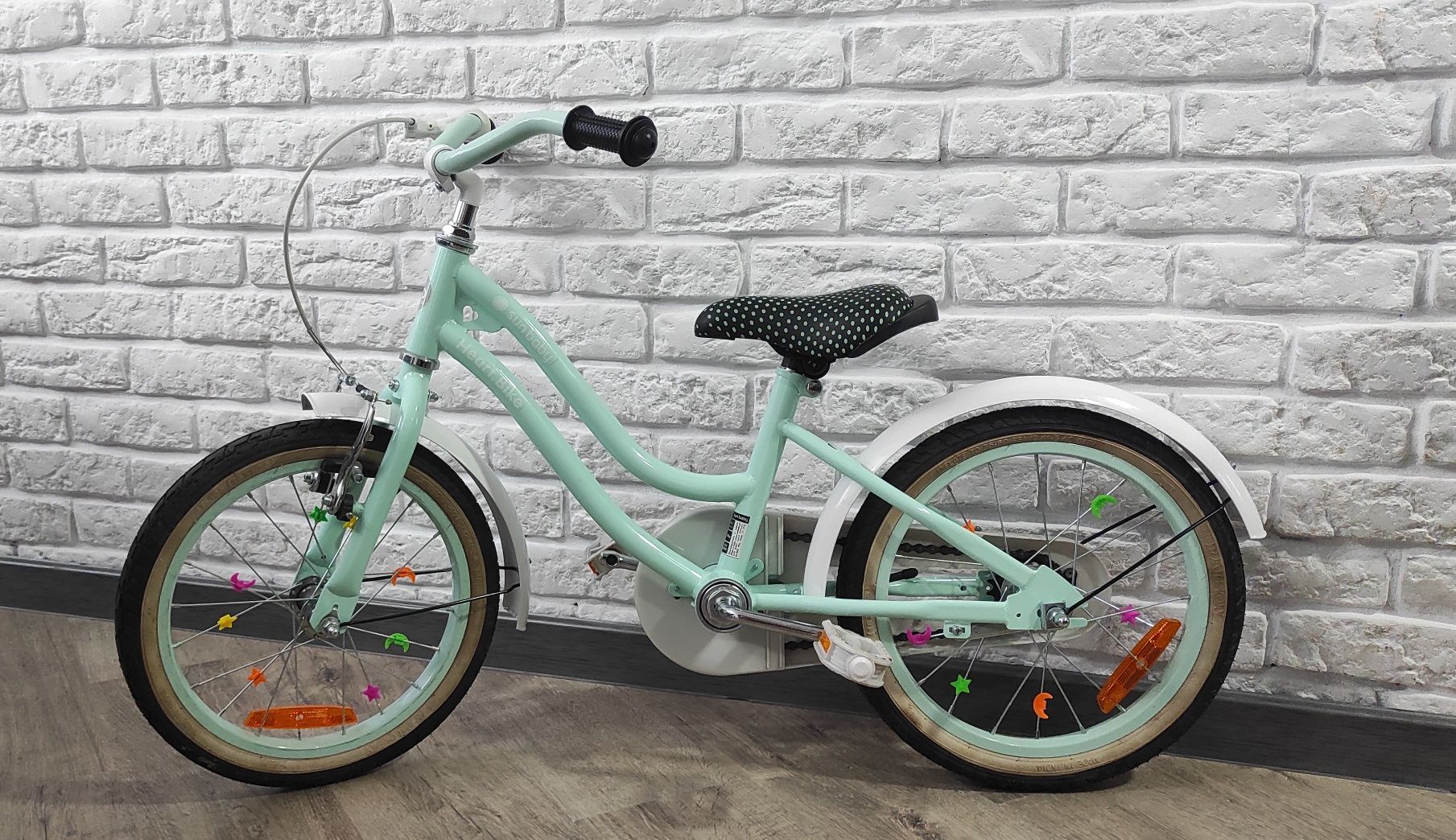 Sunbaby heartbike 16" miętowy