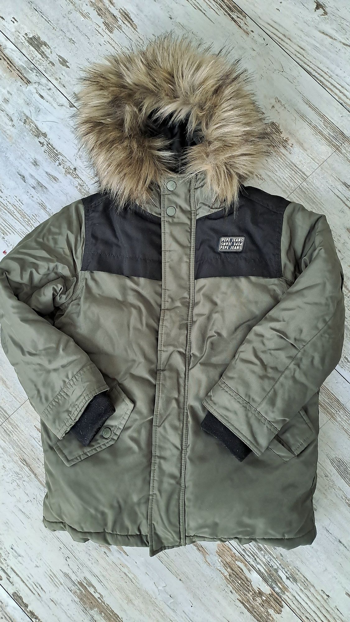 Pepe Jeans kurtka zimowa 2w1 z kamizelką świetna! r.128