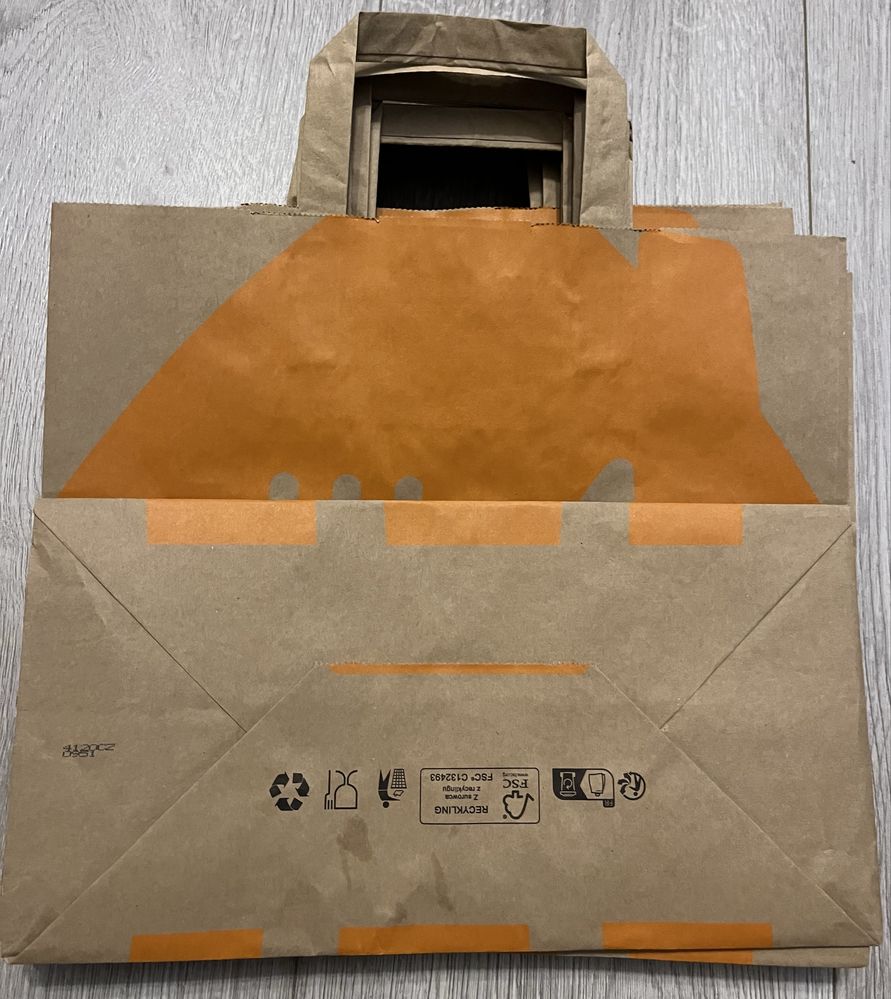 nowa torba papierowa Pyszne wymiary: 32x17x34cm