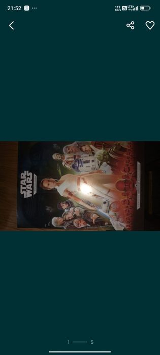 Album wraz z pełną kolekcja kart 48 sztuk Star Wars kaufland