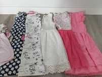 Sukienki + spodenki. Lato r.98 7szt.