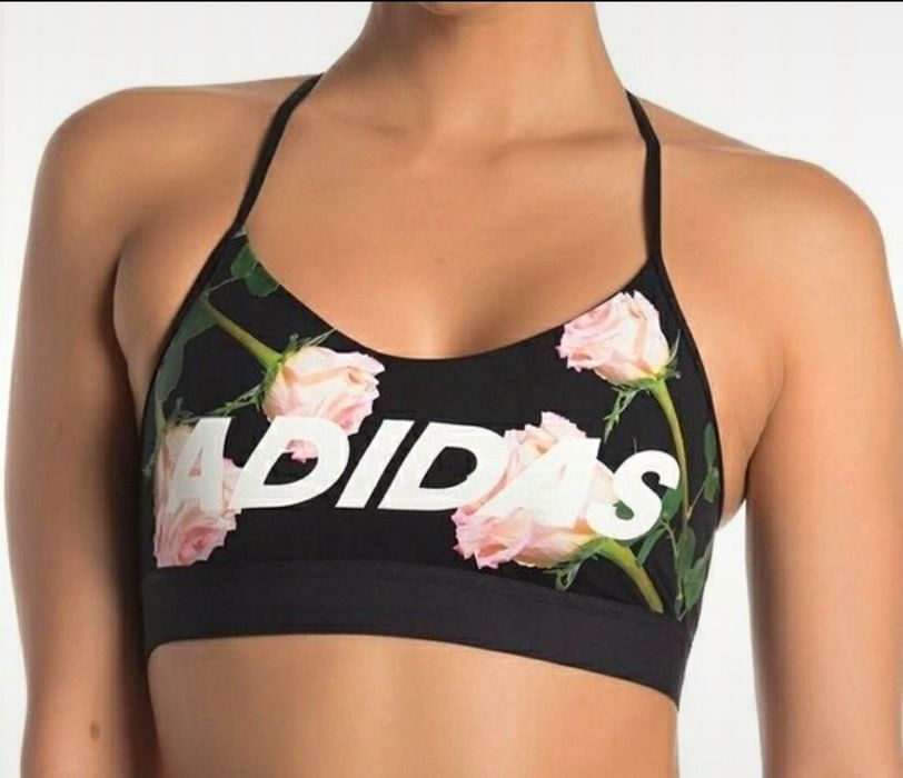 Biustonosz top piękny kwiaty Adidas nowy z metką