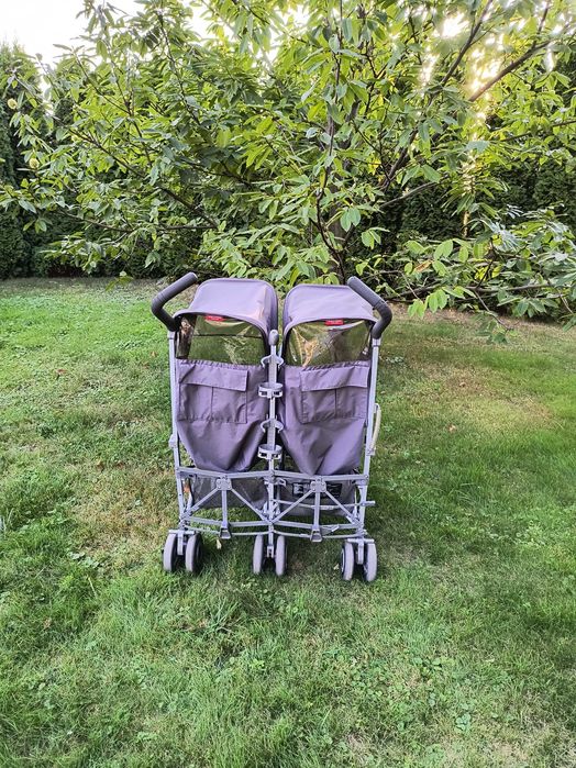 Wózek spacerówka Maclaren Twin Techno bliźniaki rok po roku