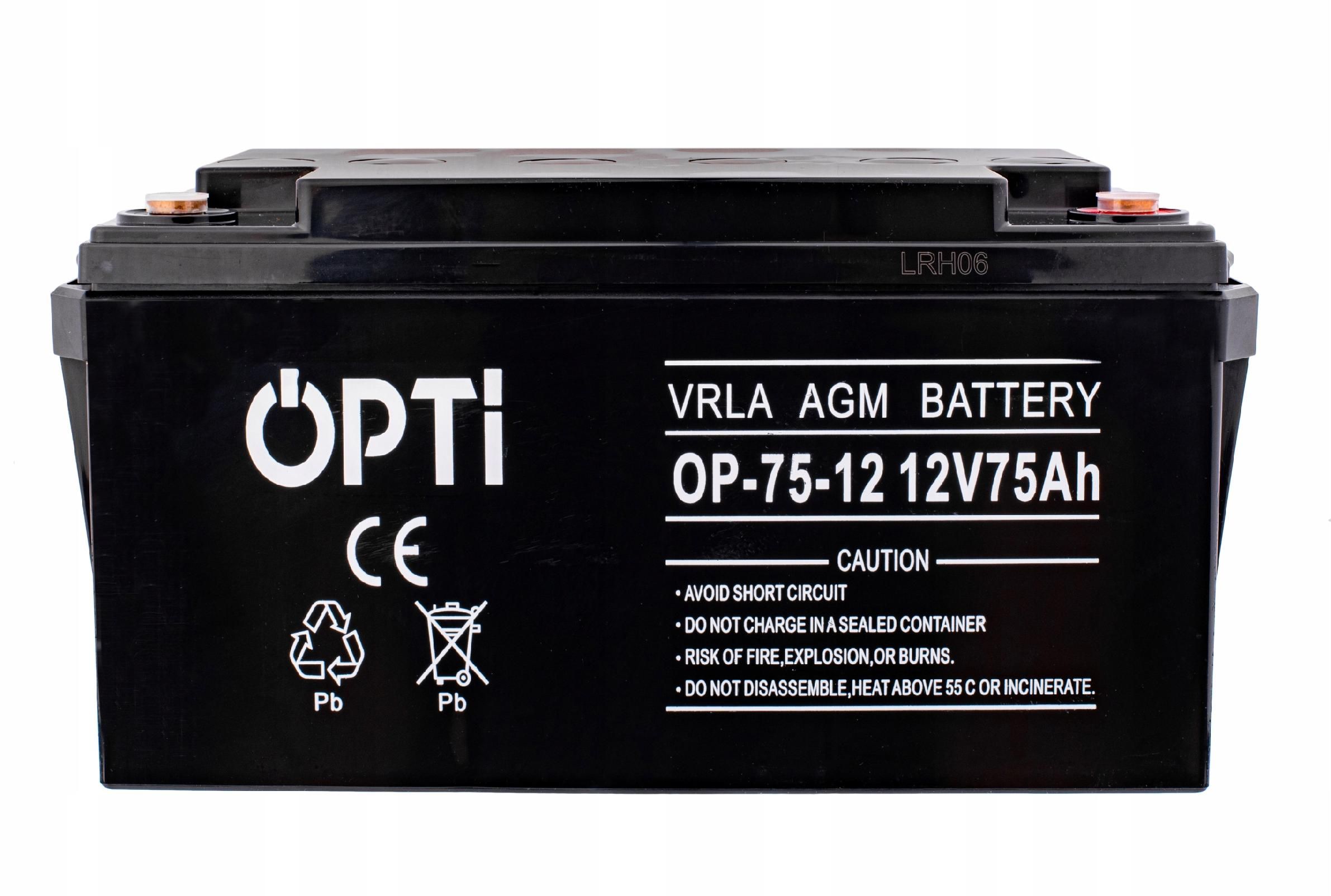 Akumulator żelowy agm bateria do ups 12v 75ah (AKU29)