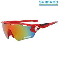 Shimano okulary rowerowe nowe przeciwsłoneczne uv400 PC red