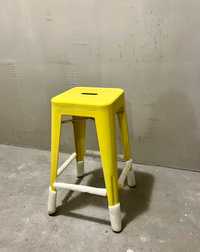 Stołek barowy hoker krzesło loft żółty industrialny metalowy NOWY