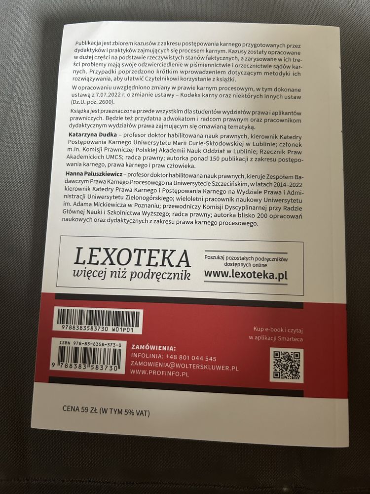 Postępowanie karne w kazusach K. Dudka, H. Paluszkiewicz