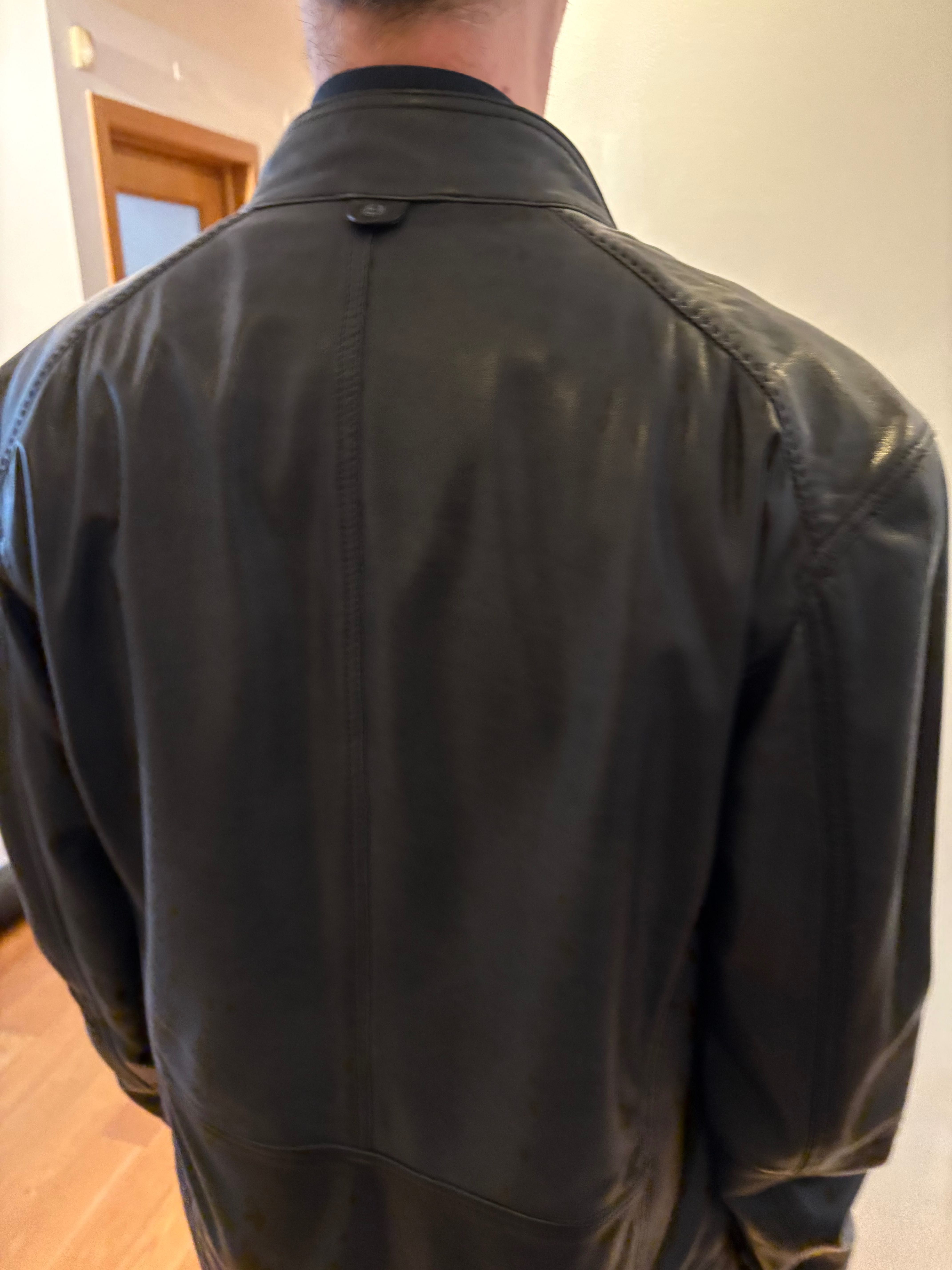 Blusão de pele / cabedal Massimo Dutti