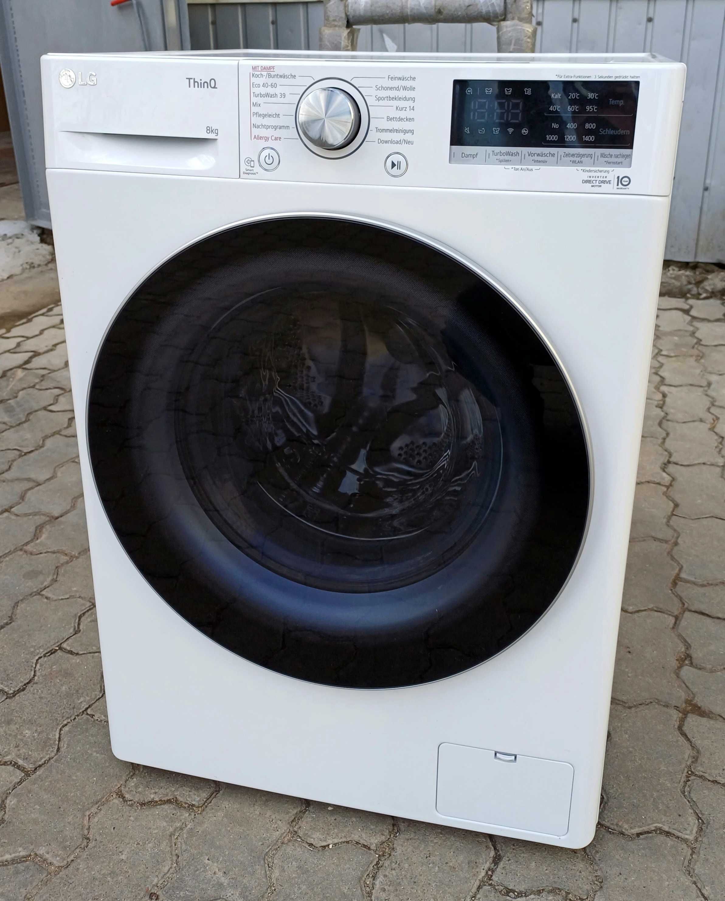 Стиральная машина с паром LG F4WV708P1E 8кг Wi-Fi Direct Drive ThinQ