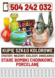 Skup Szkło Kolorowe PRL-u Bombki choinkowe PRL-u Antyki