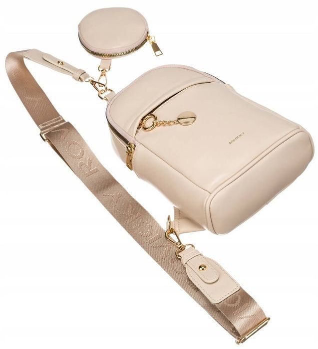 Saszetka damska na ramię wykonana ze skóry ekologicznej - Rovicky