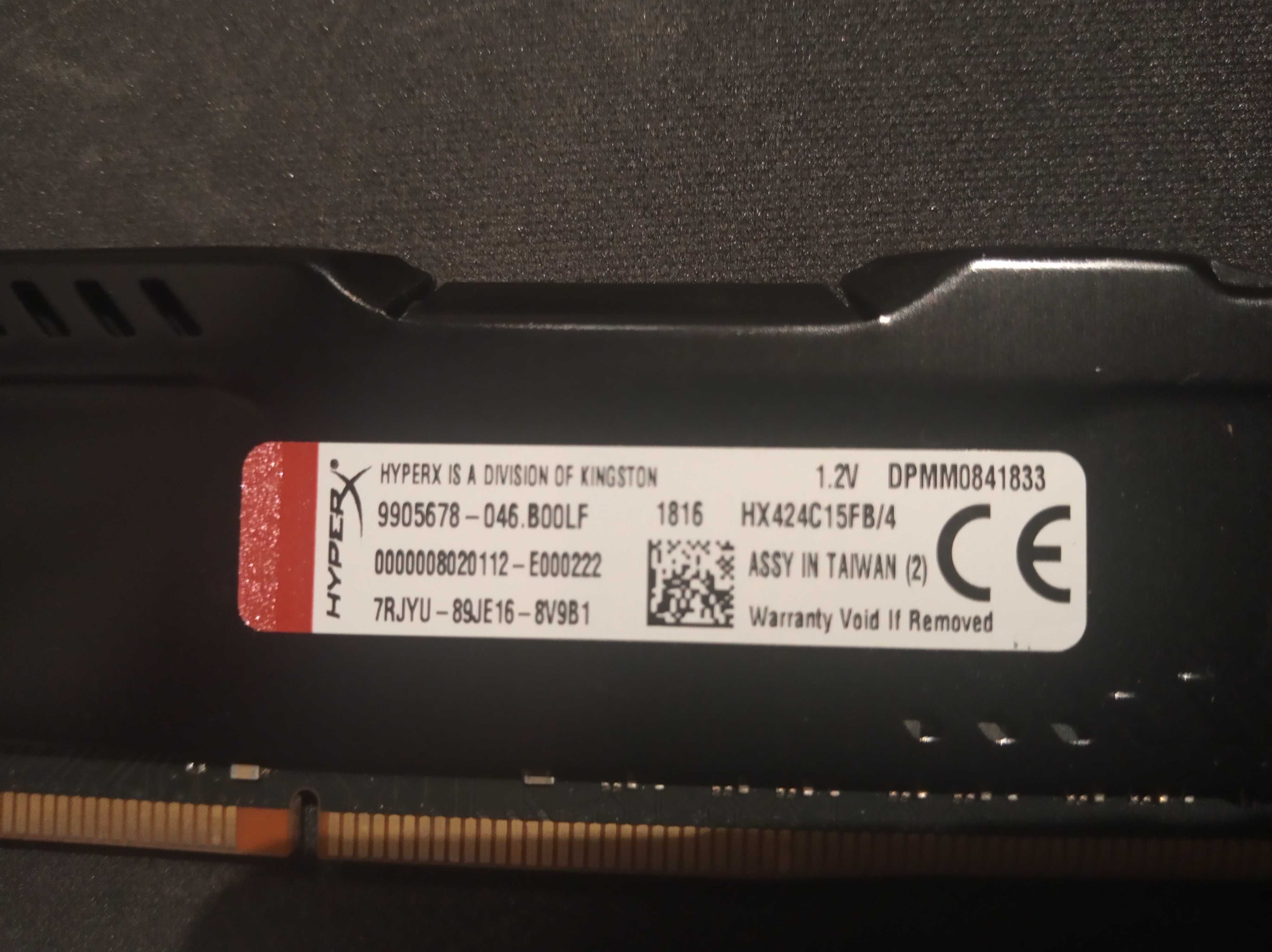 Memoria RAM 2x4GB kingston