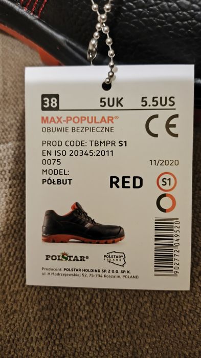 Półbuty robocze marki MAX-POPULAR model RED S1 SRC