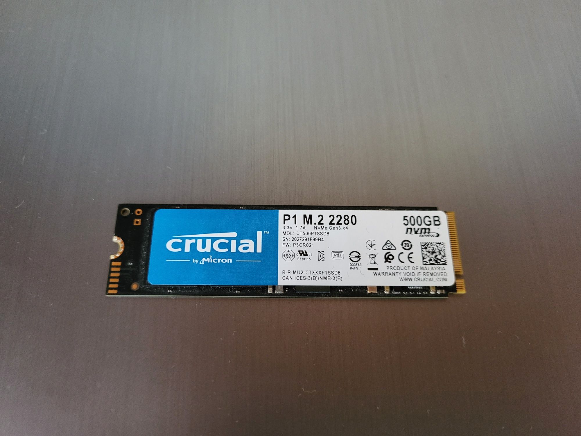 SSD m2 CRUSIAL 500gb 99% майже нова