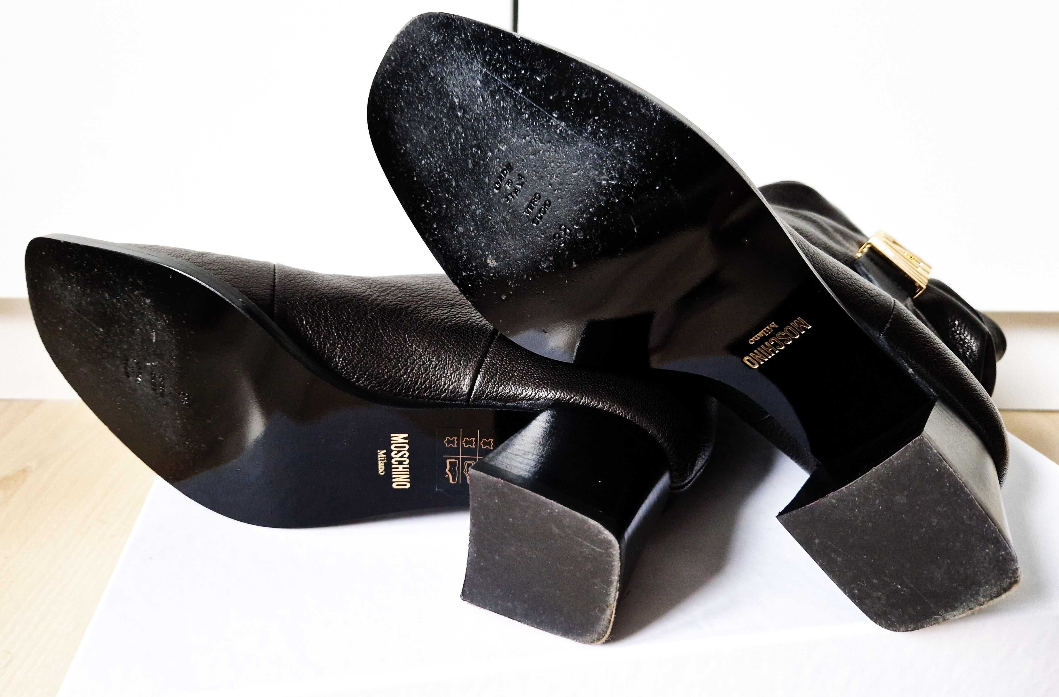Botki Moschino Couture buty sztyblety