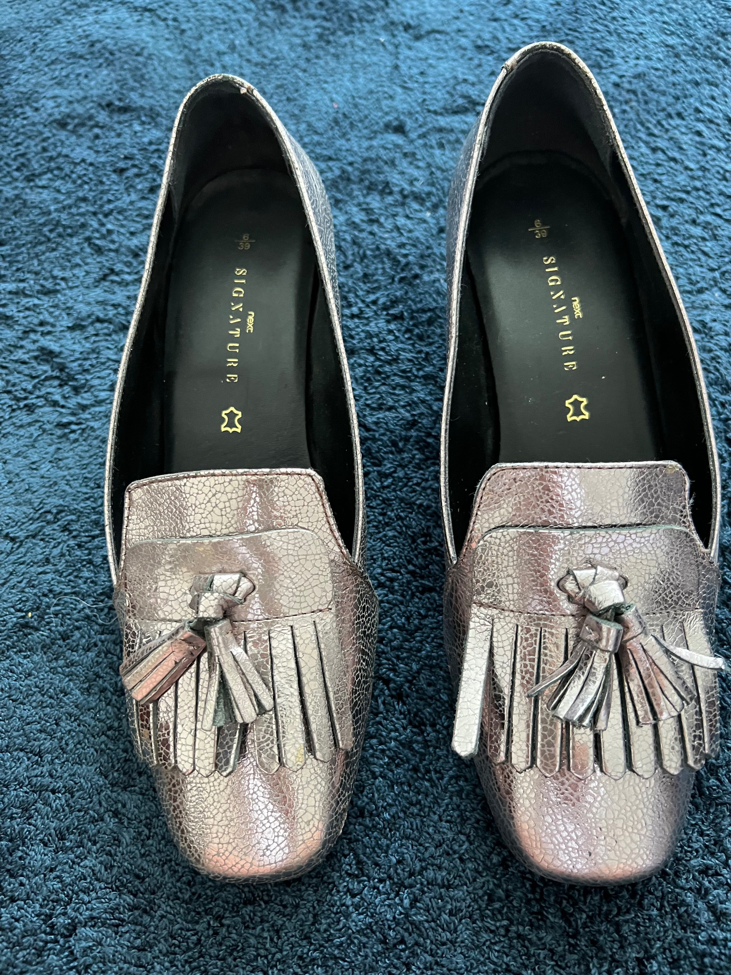 buty damskie - czółenka / rozmiar 39 / skóra naturalna