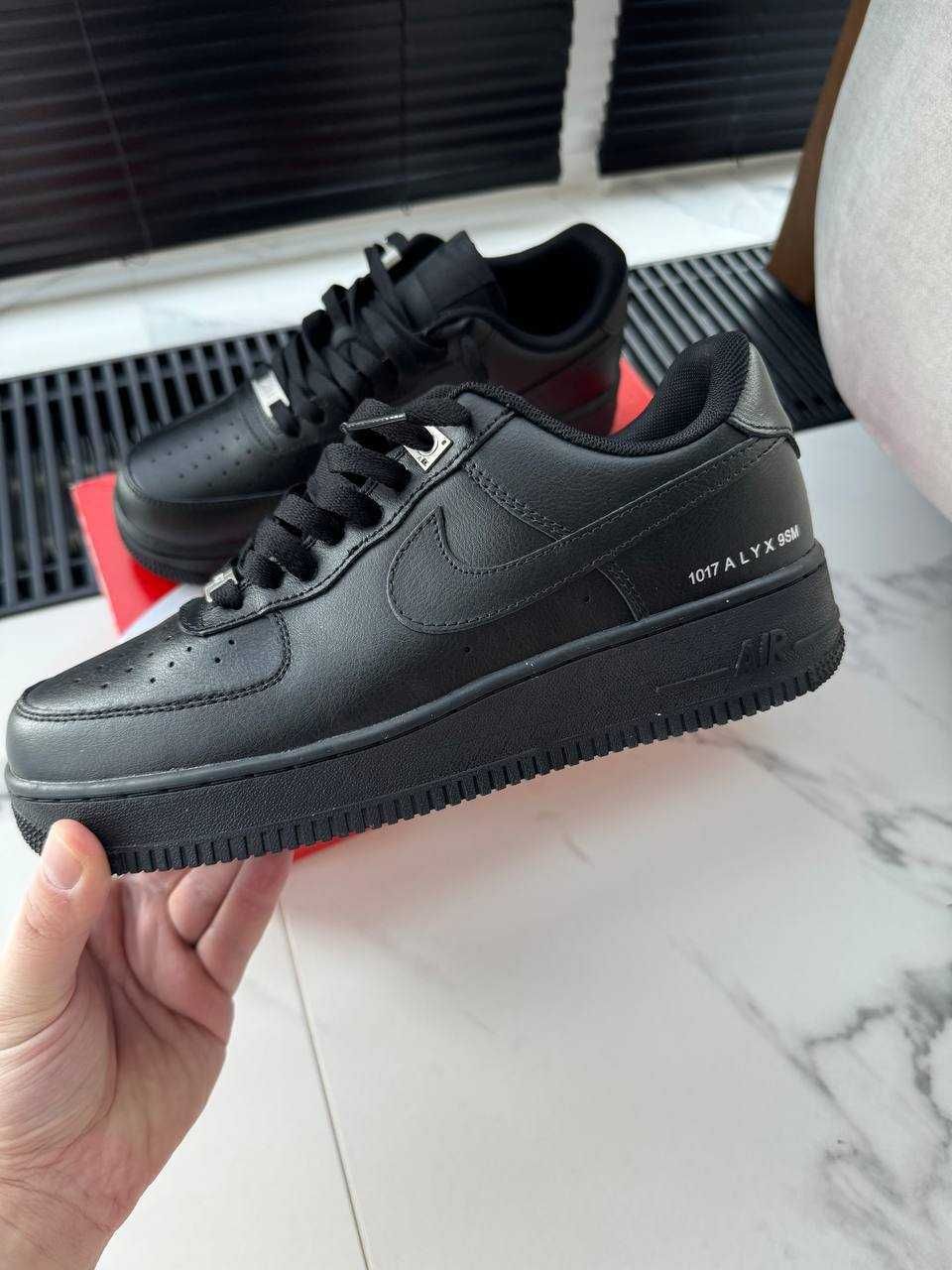 Кеди Nike Air Force 1017 alyx 9sm / кеди Найк Аір Форс 1017 чорні шкір