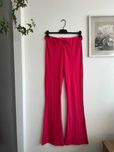 Legginsy dzwony flare L Reserved w prążek różowe na gumce wysoki stan